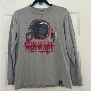 Nike Football Gray Long Sleeve Shirt